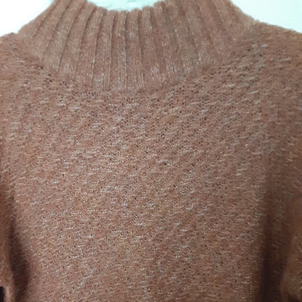Democracy Size Small Orange 18" Long Sleeve Turtleneck Sweater - Picture 2 of 3